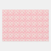 ピンクの冬のクリスマス ラッピングペーパーシート (正面3)