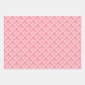 ピンクの冬のクリスマス ラッピングペーパーシート (正面2)