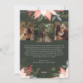 ピンクの冬のフローラアーチメリー6枚の写真クリスマス シーズンカード (裏面)