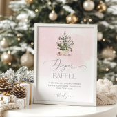 ピンクの冬のベビーそれは冷たい外おむつラッフル ポスター