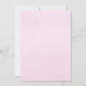 ピンクの冬のベビーはシャワーの外に寒い 招待状 (裏面)