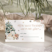 ピンクの冬のベビーホッキョクグマいくつキャンディ エンクロージャーカード