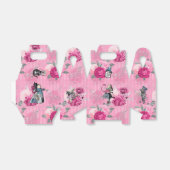 ピンクの冬のワンダーランドのアリスストライプの フェイバーボックス (折り畳みなし)