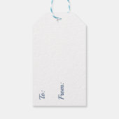 ピンクの冬のワンダーランドクリスマス ギフトタグ (裏面)