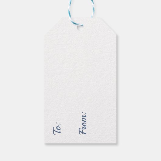 ピンクの冬のワンダーランドクリスマス ギフトタグ (裏面)