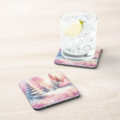 ピンクの冬のワンダーランドクリスマス コースター (右側)