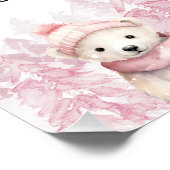 ピンクの冬のワンダーランドマイルストーンポスター ポスター (コーナー)