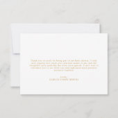 ピンクの冬のワンダーランド赤ちゃんシャワー サンキューカード (裏面)