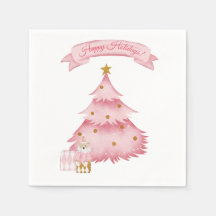 ピンクの冬の休日の子供の休日