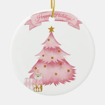 ピンクの冬の休日の子供の休日