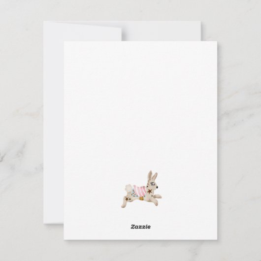 ピンクの冬の休暇の子供たち シーズンカード (裏面)