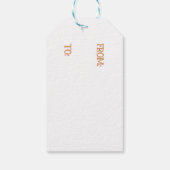 ピンクの冬の休暇キャンディコットンベア ギフトタグ (裏面)