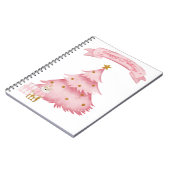 ピンクの冬の休暇 子供 休暇 ノートブック (左側)