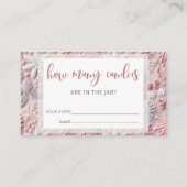 ピンクの冬の推測キャンディカードの数 エンクロージャーカード (正面)