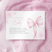 ピンクの冬の赤ちゃんシャワーベビー エンクロージャーカード