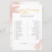 ピンクの冬の赤ん坊シャワーのゲームはママにむしろ (正面/裏面)