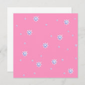 ピンクの冬の雪片 (正面/裏面)