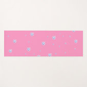 ピンクの冬の雪片 ヨガマット (正面(横))