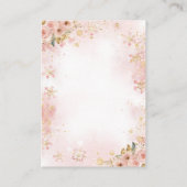 ピンクの冬の鹿その女の子の赤ちゃんシャワー詳細 エンクロージャーカード (裏面)