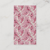 ピンクの冬の（鳥）ショウジョウコウカンチョウ鳥の赤ちゃんシャワー予約リクエスト エンクロージャーカード (裏面)