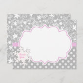 ピンクの冬のOnderlandの不思議の国のサンキューカード ノートカード (正面/裏面)