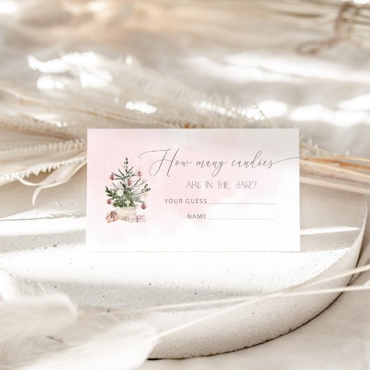 ピンクの冬はキャンディカードの数を推測 エンクロージャーカード