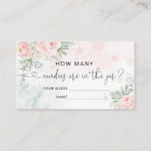 ピンクの冬はキャンディカードの数を推測 エンクロージャーカード (正面)