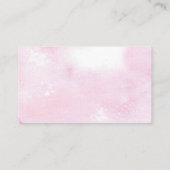 ピンクの冬クリスマスツリーおむつラッフルチケット エンクロージャーカード (裏面)