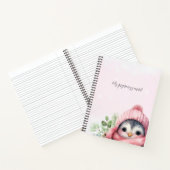 ピンクの冬マイコガネディンペンギンジャーナル ノートブック (内部)