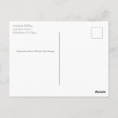 ピンクの冬ワンダーランドスノーフレーク赤ちゃんシャワー ポストカード (裏面)