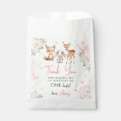 ピンクの冬1st女の子の誕生日感謝していあなたはバッグを好む フェイバーバッグ (正面)