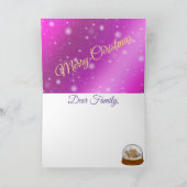 ピンクの冬 カード (内部)