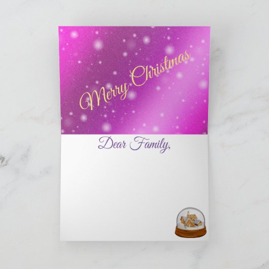 ピンクの冬 カード (内部)