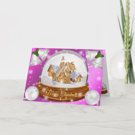 ピンクの冬 カード (正面)