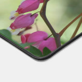 ピンクの出血ハートの花パーソナライズされた デスクマット (コーナー)