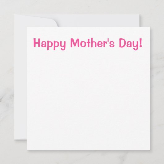 ピンクの出血ハートフラワーカード母の日 (裏面)