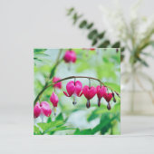 ピンクの出血ハートフラワーカード (スタンド正面)