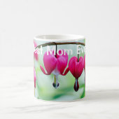 ピンクの出血ハート最高の花母これまでに コーヒーマグカップ (中央)