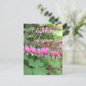 ピンクの出血ハート考え写真のYou ポストカード (スタンド正面)