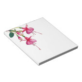 ピンクの出血ハート葉の花 ノートパッド (アングル)