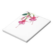 ピンクの出血ハート葉の花 ノートパッド (回転)