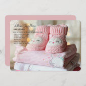 ピンクの利得の一口は招待状を見、 招待状 (正面/裏面)