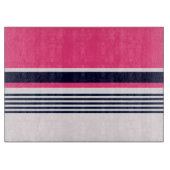 ピンクの制服のストライプ カッティングボード (正面)
