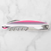 ピンクの制服のストライプ ソムリエナイフ (裏面)