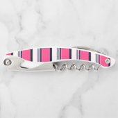 ピンクの制服のストライプ ソムリエナイフ (正面)