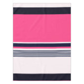 ピンクの制服のストライプ テーブルクロス (正面)