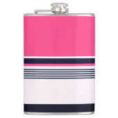 ピンクの制服のストライプ フラスク (正面)
