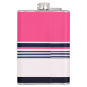 ピンクの制服のストライプ フラスク (裏面)