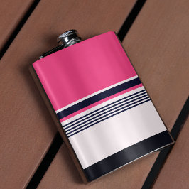 ピンクの制服のストライプ フラスク