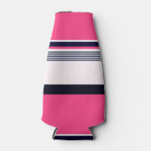 ピンクの制服のストライプ ボトルクーラー (正面)